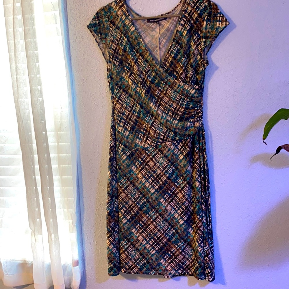 Jones Wear Dress Stretch Pullover gathered waist SZ 12